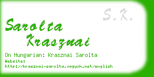 sarolta krasznai business card